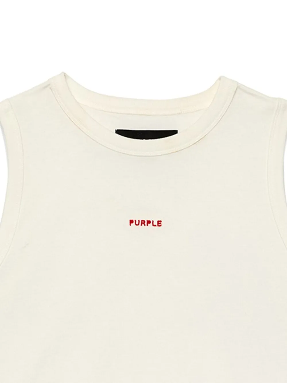 Purple Brand logo-embroidered cropped top | Vests & Tank Tops | Image 2