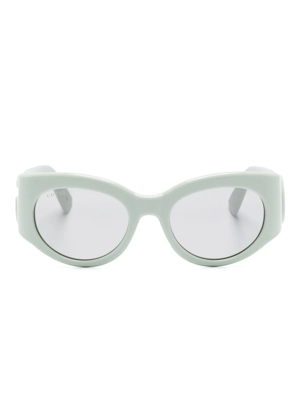 Gucci Eyewear Zonnebril met ovalen montuur Groen