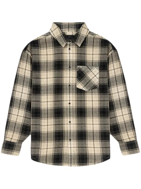 Purple Brand Wordmark Plaid Western shirt