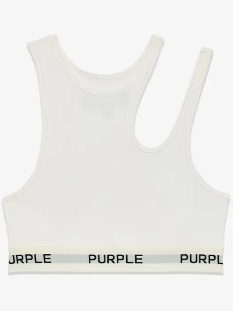 Purple Brand cut-out cropped top