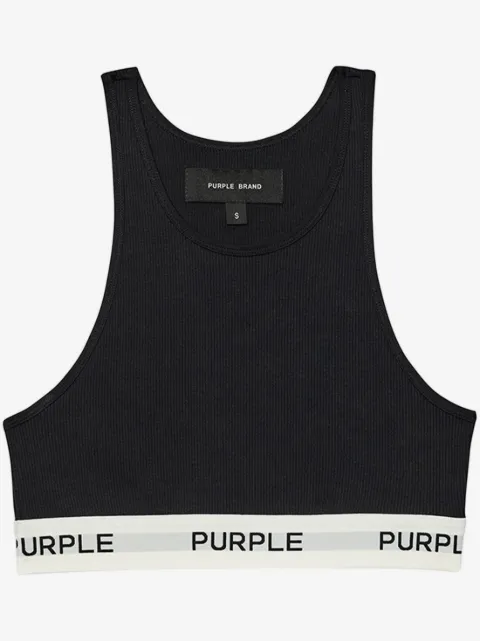 Purple Brand brassière de sport à bande logo