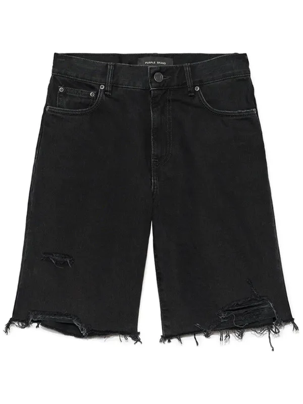 Purple Brand knee length Denim Shorts Black FARFETCH LB