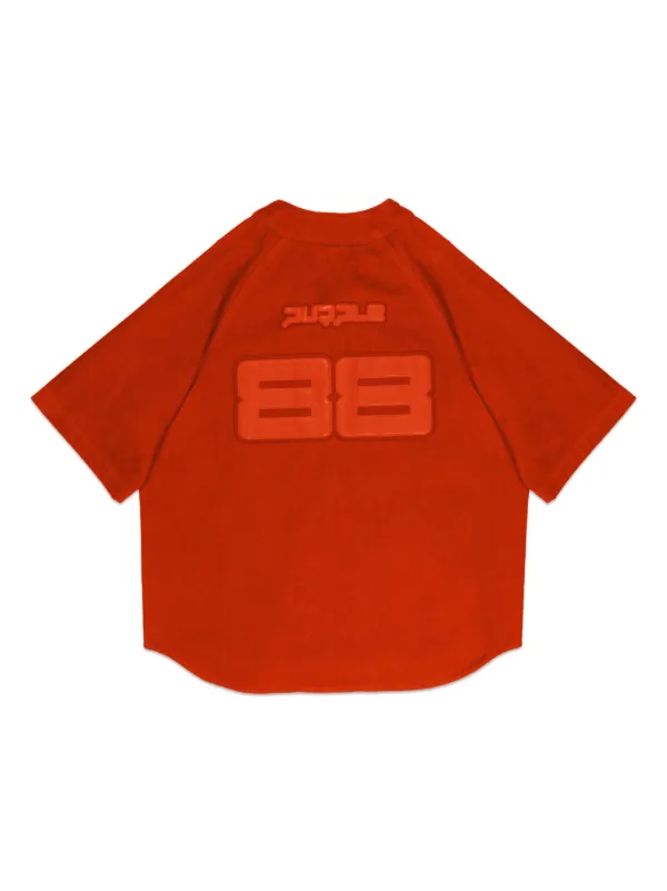 Purple Brand logo-embossed Cotton Football Shirt | Red | FARFETCH CA