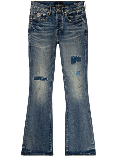 Purple Brand distressed flared jeans
