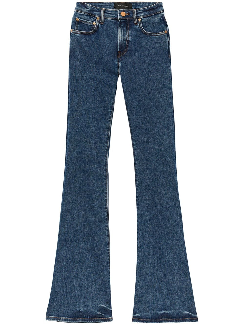 Purple Brand Low-rise Bootcut Jeans In Blue