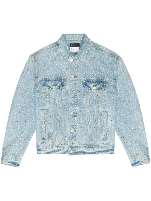 Purple Brand Crystal Galore denim jacket