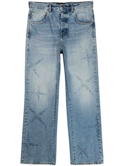 Purple Brand rhinestone-embellished straight-leg jeans