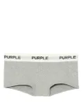 Purple Brand logo-tape cotton briefs - Grey