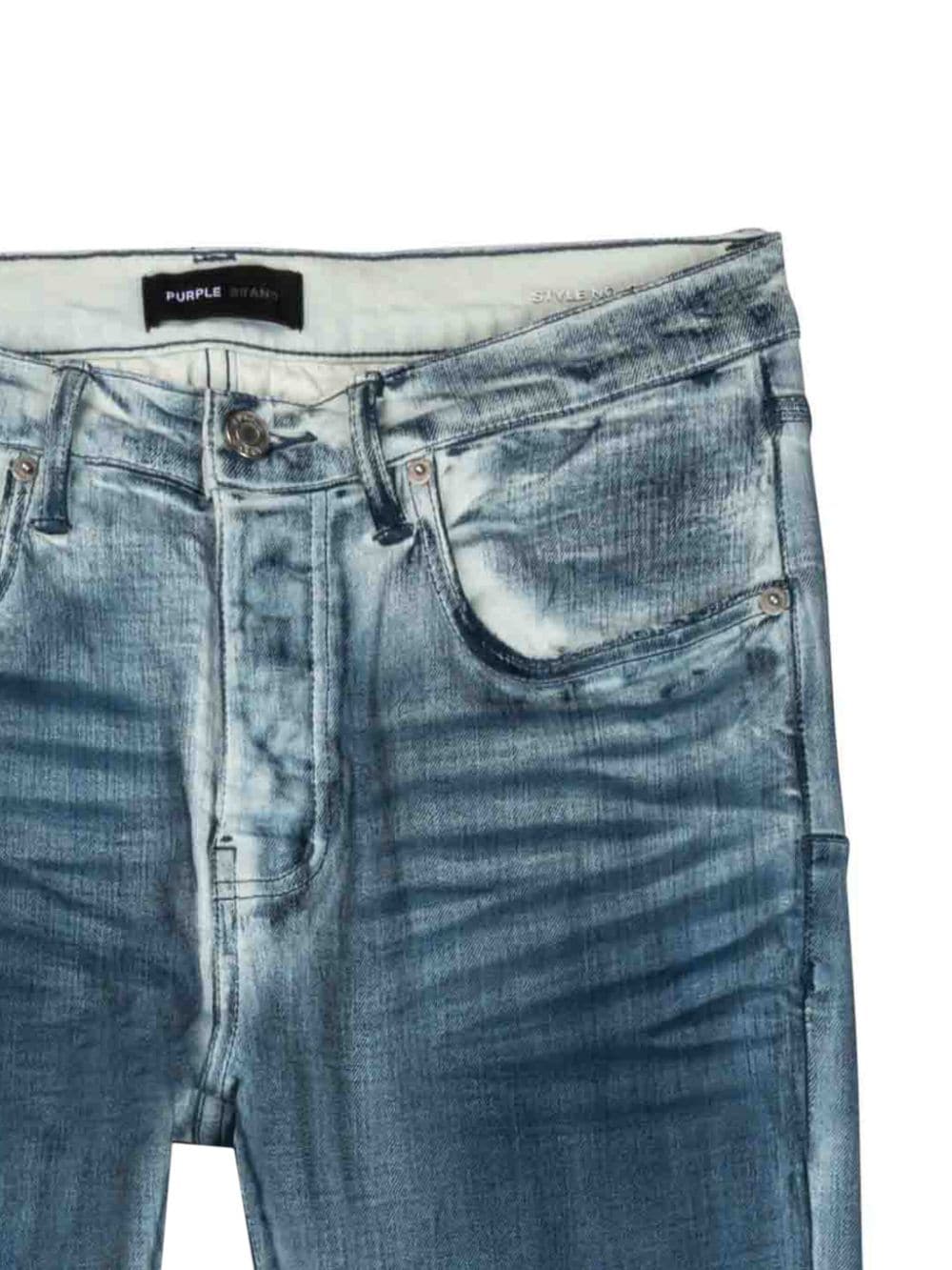 Shop Purple Brand P001 Low-rise Skinny Jeans In Blue