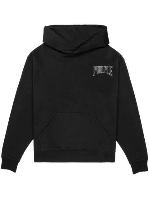 Purple Brand graphic-print cotton hoodie