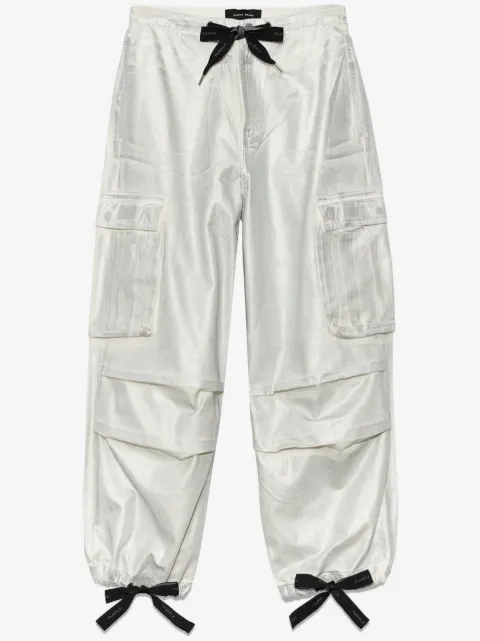 Purple Brand pantalon cargo à effet métallisé