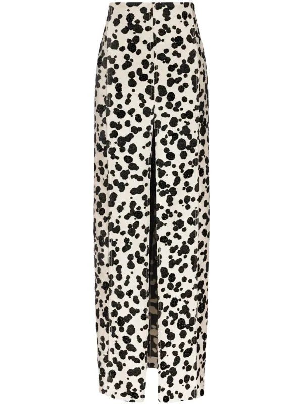 Area Dalmatian-jacquard Denim Mini Skirt in Black