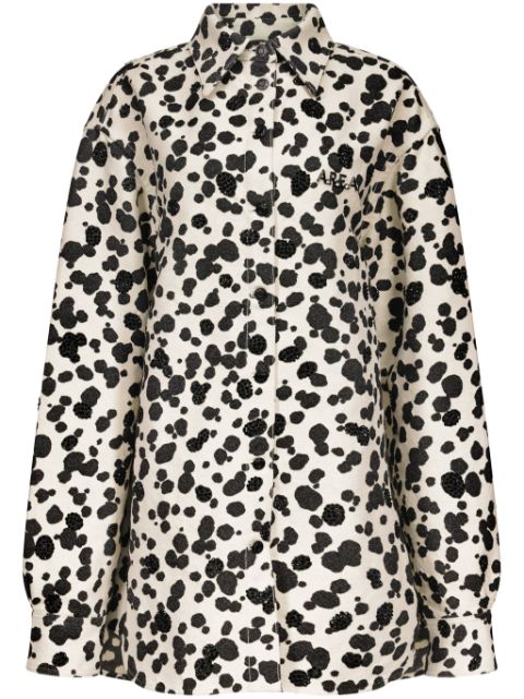 AREA dalmatian-jacquard denim jacket