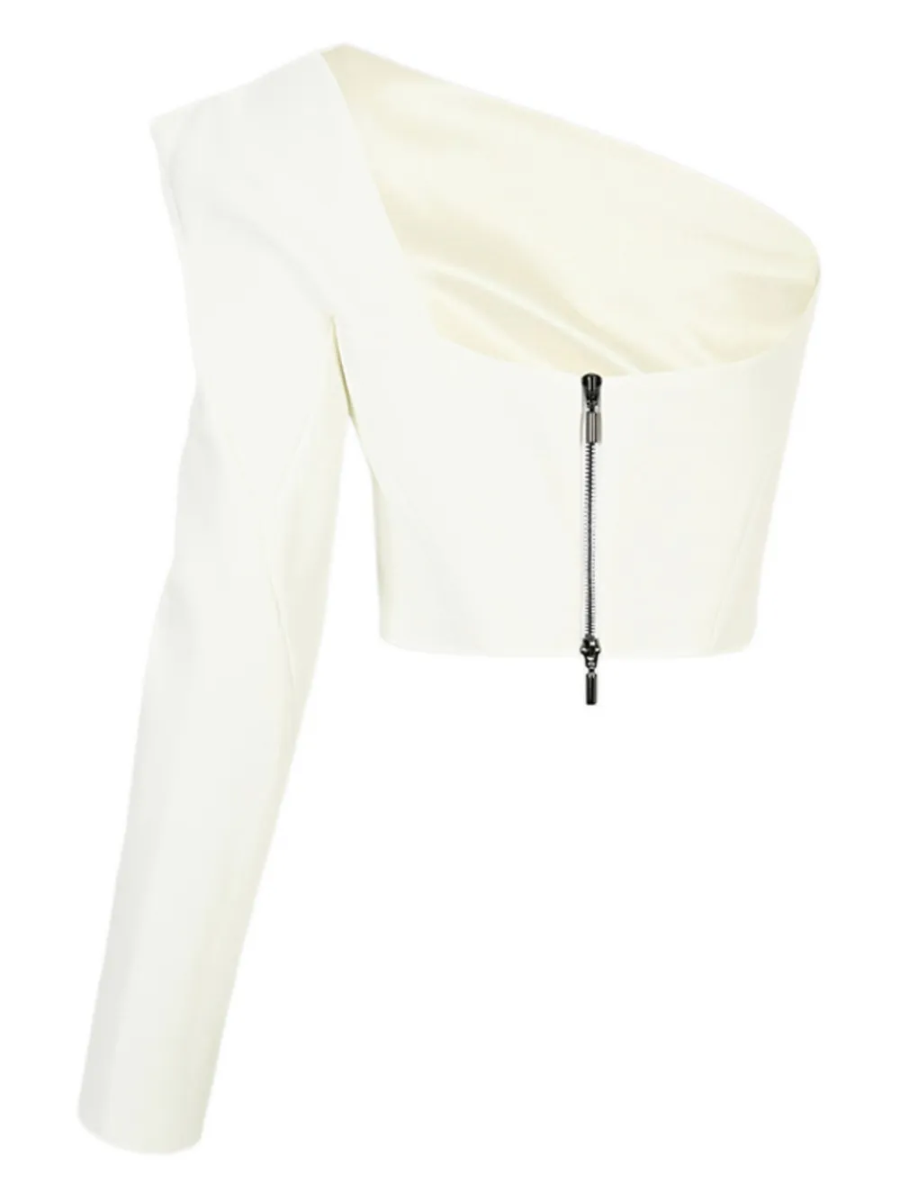 Maticevski one-shoulder crop top - Beige