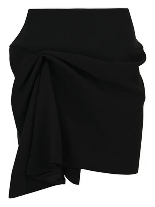 Maticevski Asymmetric Zip-up Mini Skirt in Black