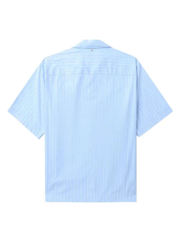 OAMC ストライプ スローガン シャツ | ブルー | FARFETCH JP
