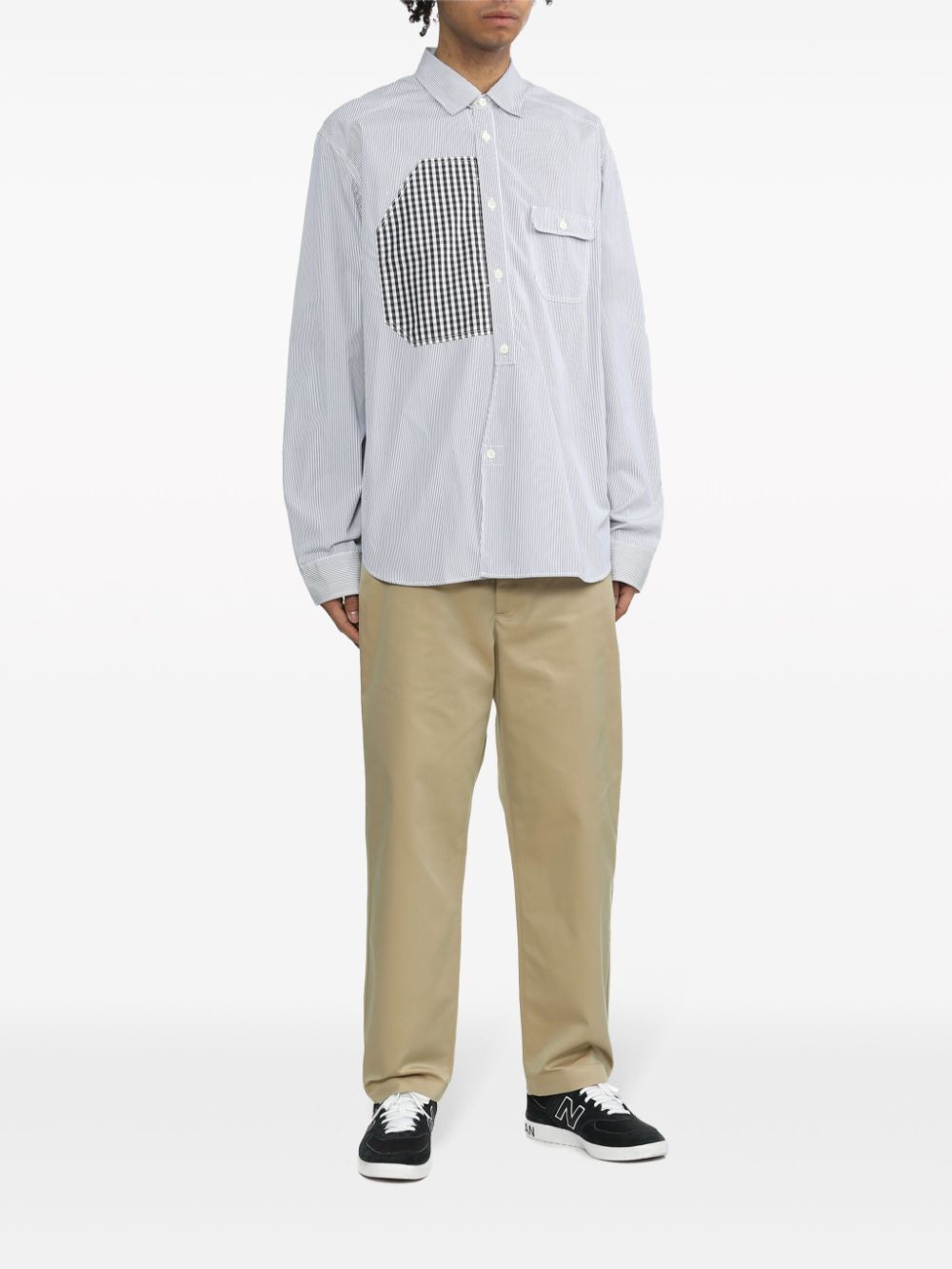 Image 2 of Junya Watanabe MAN panelled cotton shirt