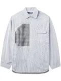 Junya Watanabe MAN panelled cotton shirt - Blue