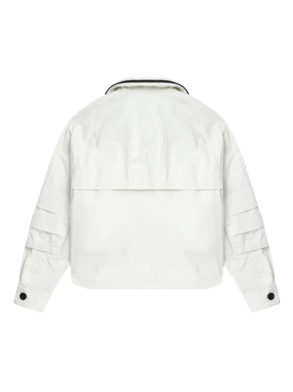 Junya Watanabe MAN concealed-hood Windbreaker Jacket | White