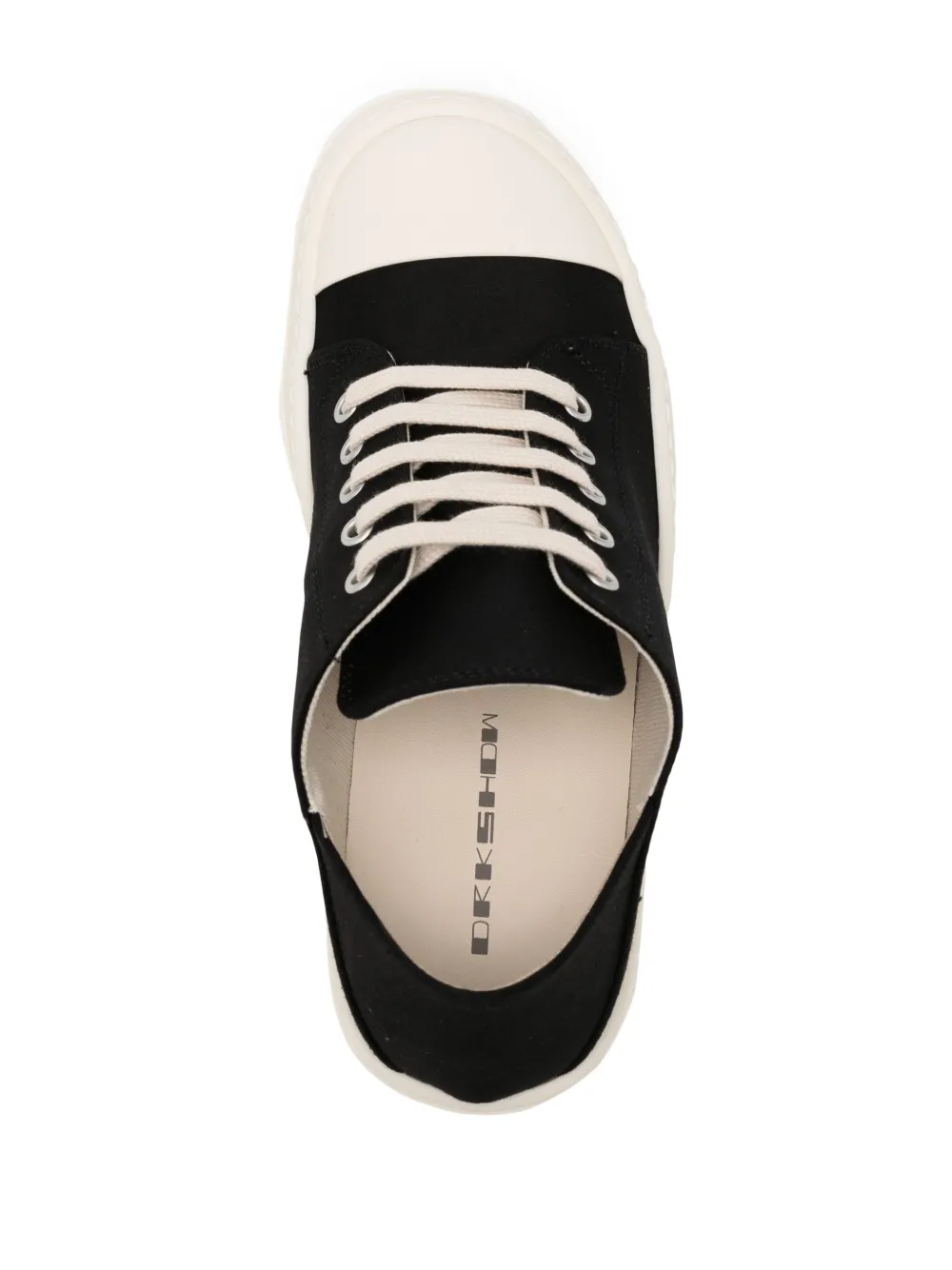 Rick Owens DRKSHDW contrasting-toe cotton sneakers Black