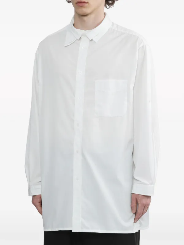 Yohji Yamamoto レイヤードカラー シャツ | ホワイト | FARFETCH JP