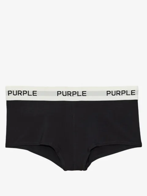 Purple Brand logo-tape cotton briefs