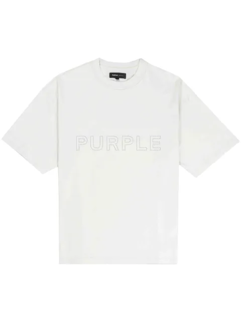 Purple Brand paint-splatter cotton T-shirt