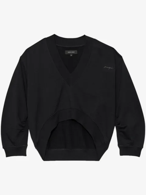 Purple Brand asymmetric cropped sweatshirt
