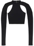 Purple Brand cut-out cropped top - Black