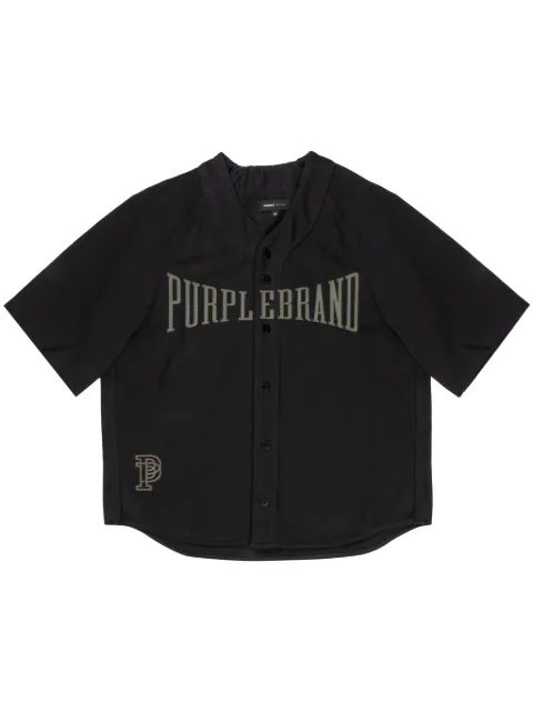 Purple Brand logo-print cotton shirt