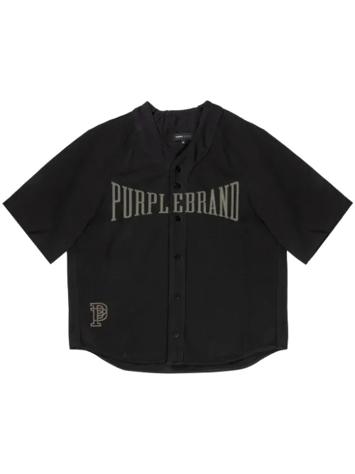 Chemise en coton à logo imprimé - Purple Brand - Modalova