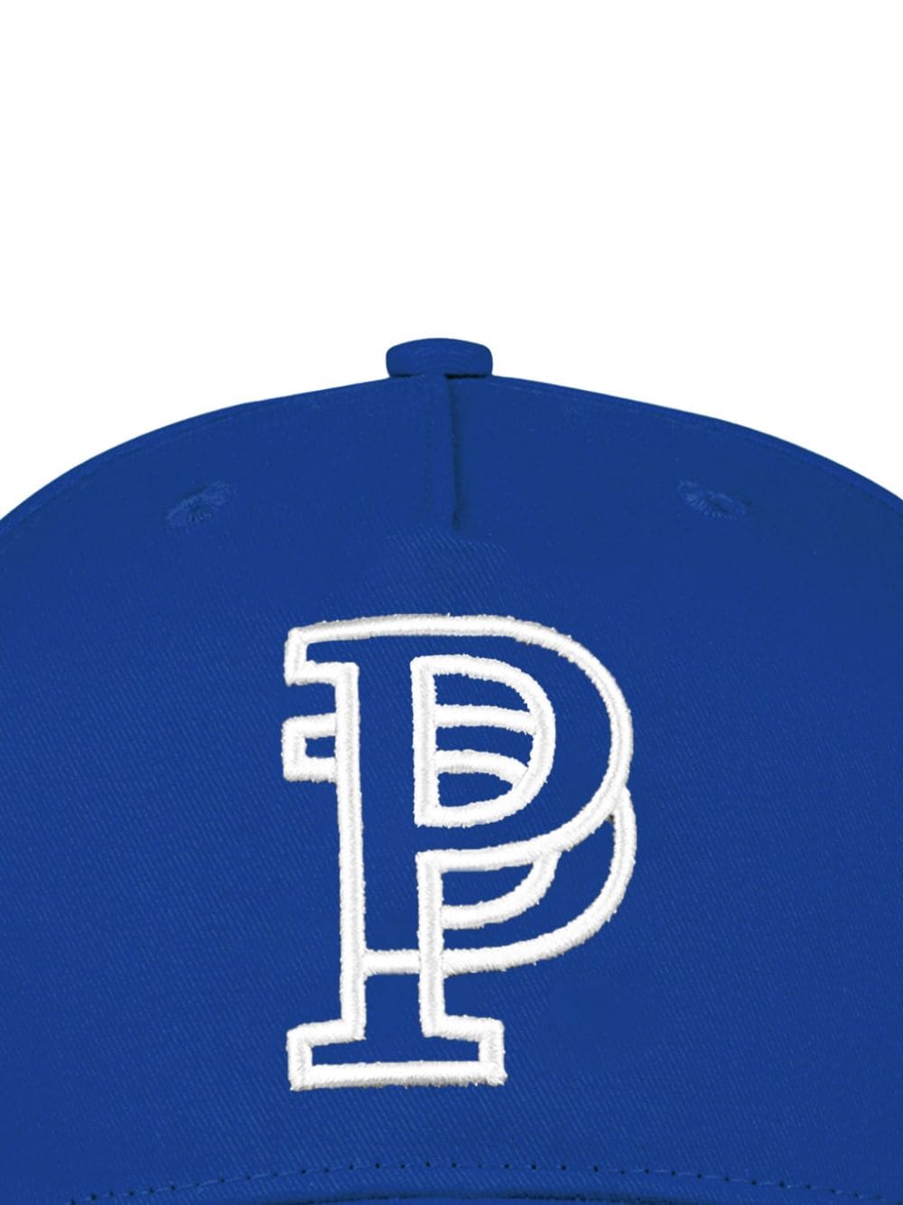Shop Purple Brand Monogram-embroidered Cotton-twill Cap In Blue