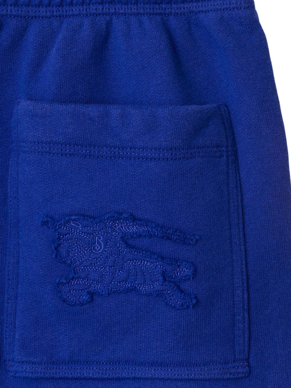 Shop Burberry Equestrian Knight-appliqué Cotton Shorts In Blue