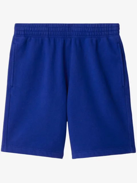 Burberry Equestrian Knight-appliqué cotton shorts