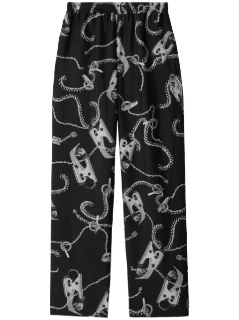 Burberry Knight Hardware silk trousers Women