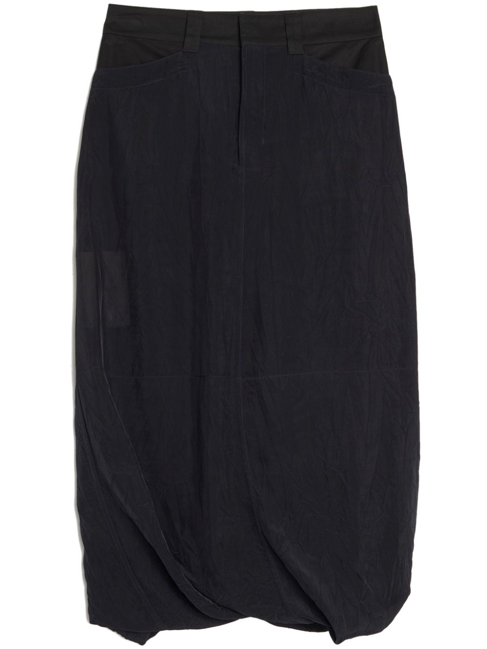 twisted hem draped skirt