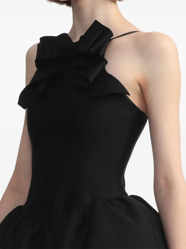 SHUSHU/TONG bow-detail Flared Midi Dress | Black | FARFETCH SHUSHU/TONG bow-detail Flared Midi Dress | Black | FARFETCH