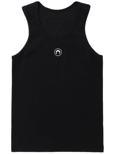 Marine Serre Crescent Moon-embroidered tank top