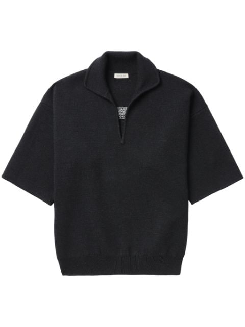 Fear Of God embroidered wool-blend polo shirt