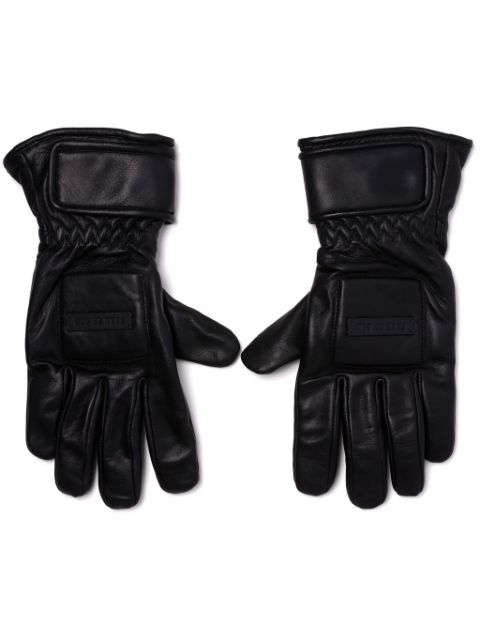 Fear Of God logo-plaque leather gloves