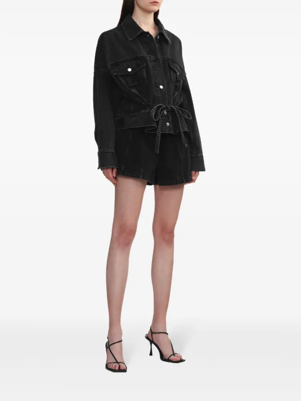 3.1 Phillip Lim button-up Belted Denim Jacket | Black | FARFETCH 3.1 Phillip Lim button-up Belted Denim Jacket | Black | FARFETCH