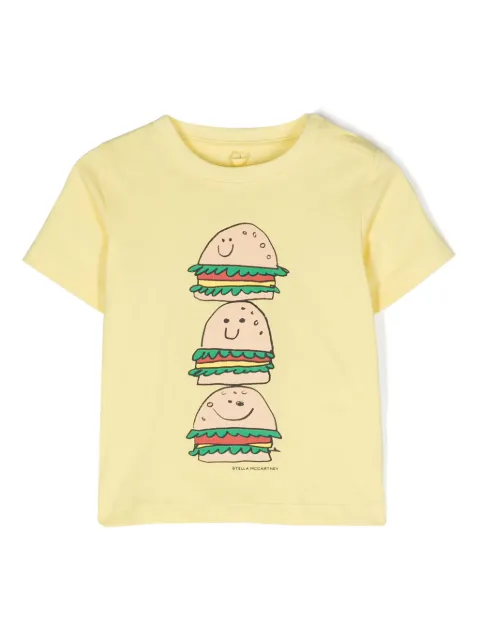 Stella McCartney Kids Veggie Burger Stack cotton T-shirt