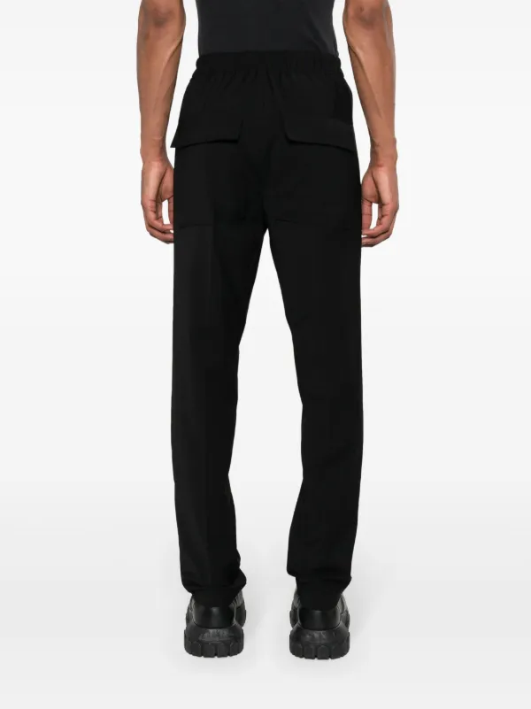 Rick Owens Drawstring Slim Long Tapered Trousers | Black | FARFETCH