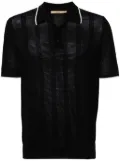 Nuur open-knit polo shirt - Black