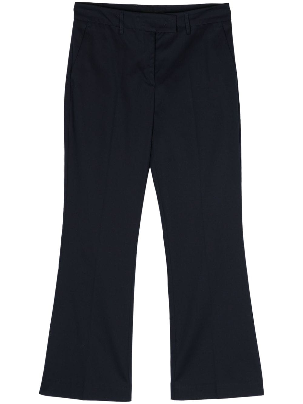 Drhope Cropped Flared Trousers In Black