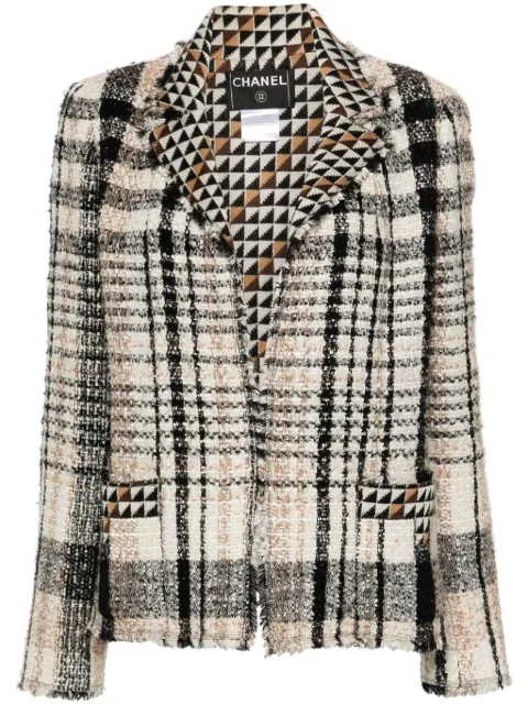CHANEL Pre-Owned 2004 open-front tweed blazer