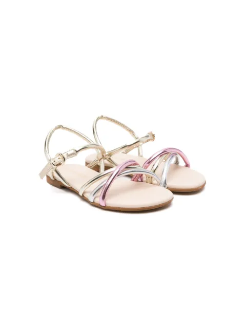 Florens metallic-effect leather sandals
