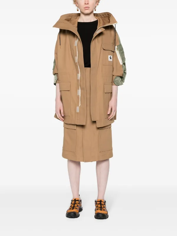 sacai Carhartt Skirt サイズ2 Sacai x Carhartt WIP Duck Skirt | Brown | FARFETCH