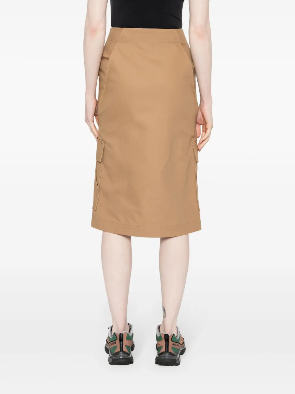 Shop Sacai X Carhartt Wip Duck Skirt In Brown