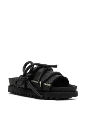靴 GUIDI NEW STYLE SANDALS Guidi BRK04 Leather Padded Sling Back Sandal Black Sz IT40